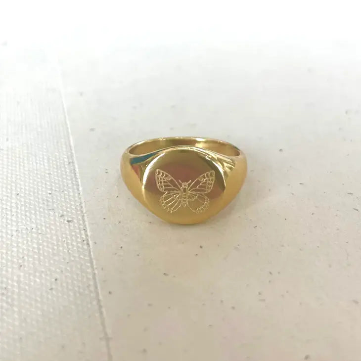 Mariposa Signet Ring