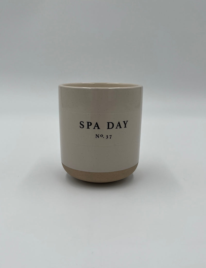 Spa Day Soy Candle (Cream Stone Jar)