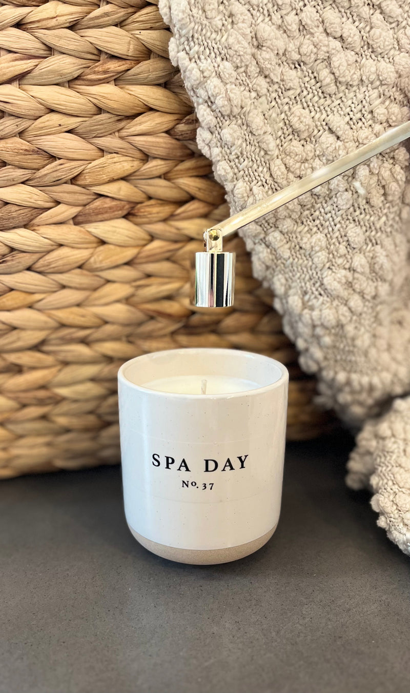 Spa Day Soy Candle (Cream Stone Jar)