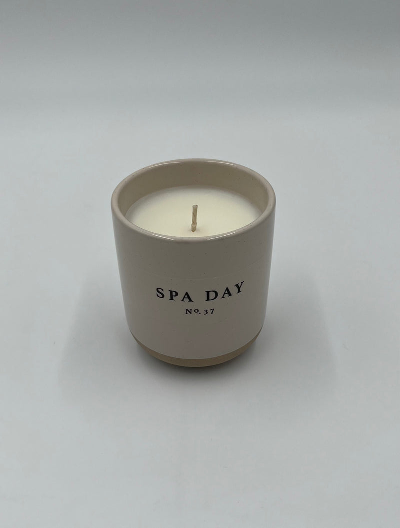 Spa Day Soy Candle (Cream Stone Jar)