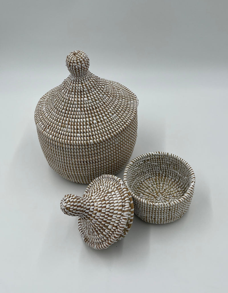 Handmade African Woven Baskets (Set of 2)