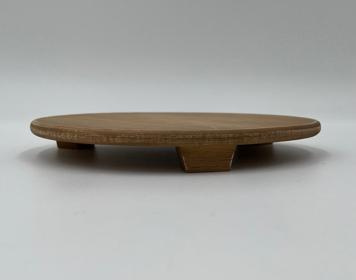 Natural Wood Pedestal Stand