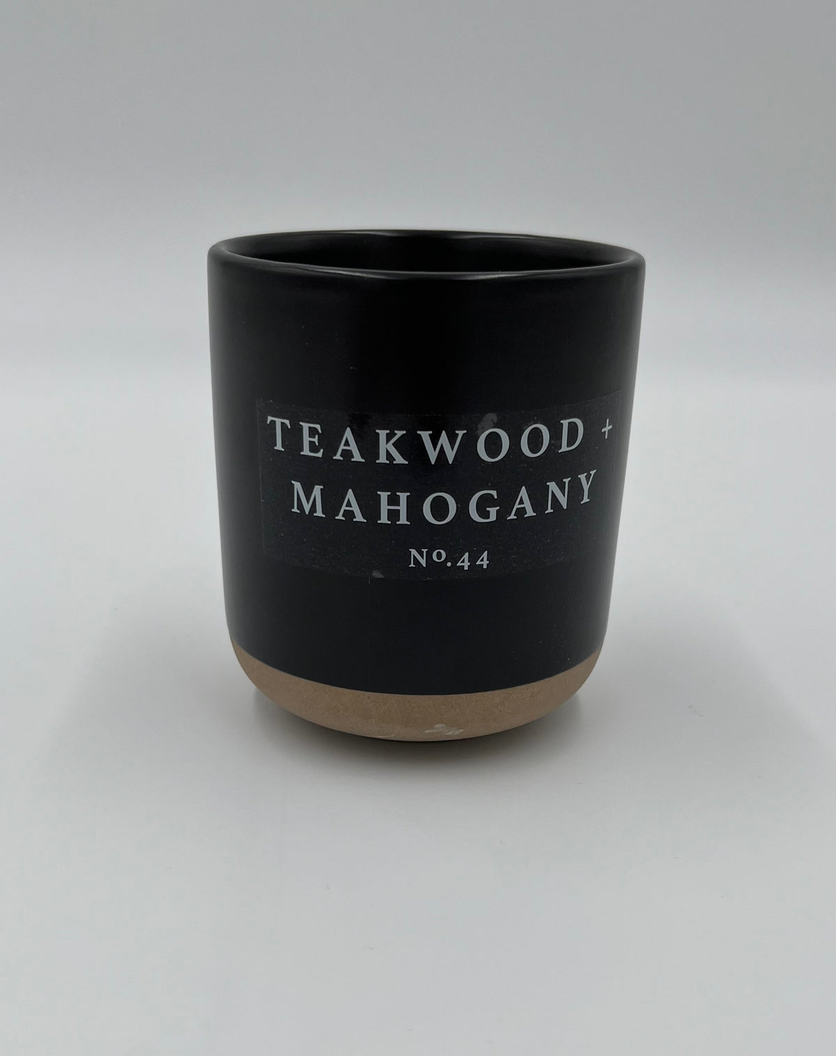 Teakwood & Mahogany Soy Candle (Black Stone Jar)