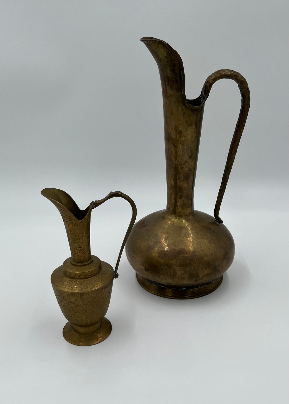 Brass Vintage Pitcher (Set of 2)