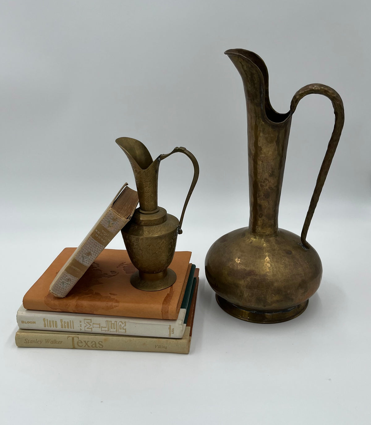 Brass Vintage Pitcher (Set of 2)