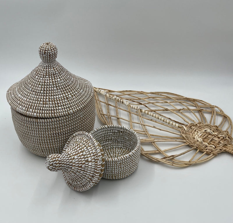 Handmade African Woven Baskets (Set of 2)