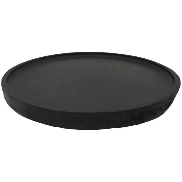 Large Black Wood Tray (Round)